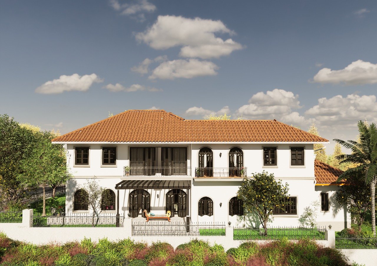 Chorao House front elevation view