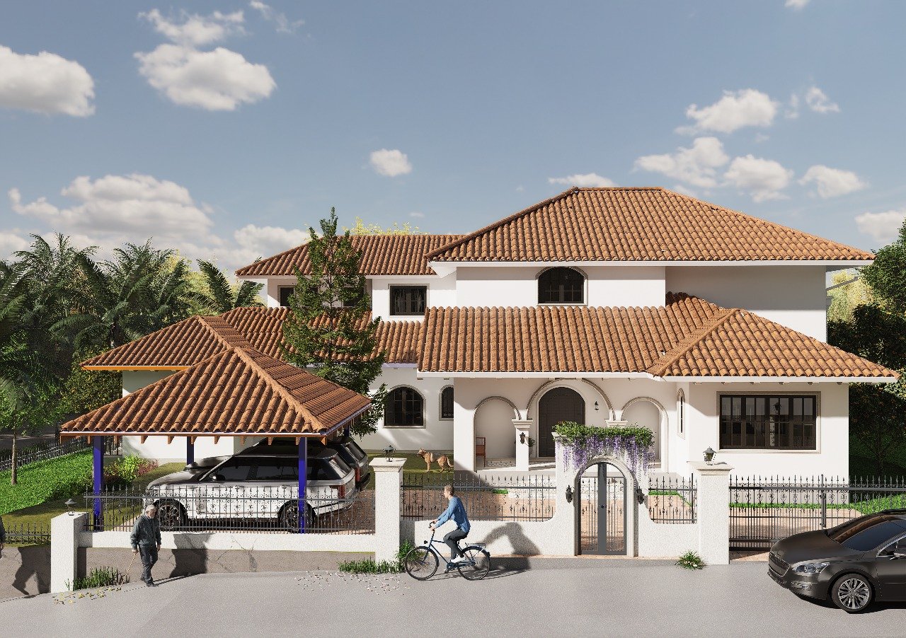 Chorao House front approach and gate view