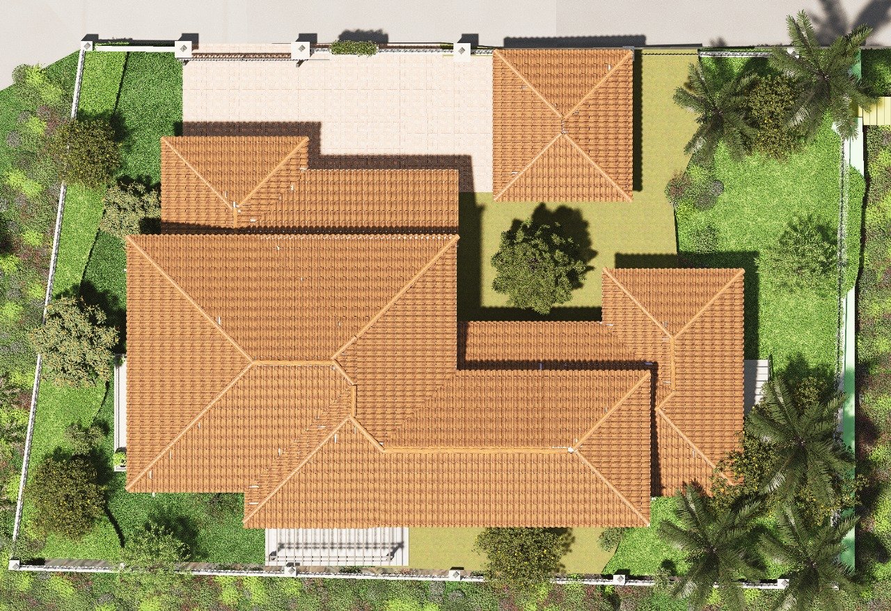 Chorao House roof plan aerial view