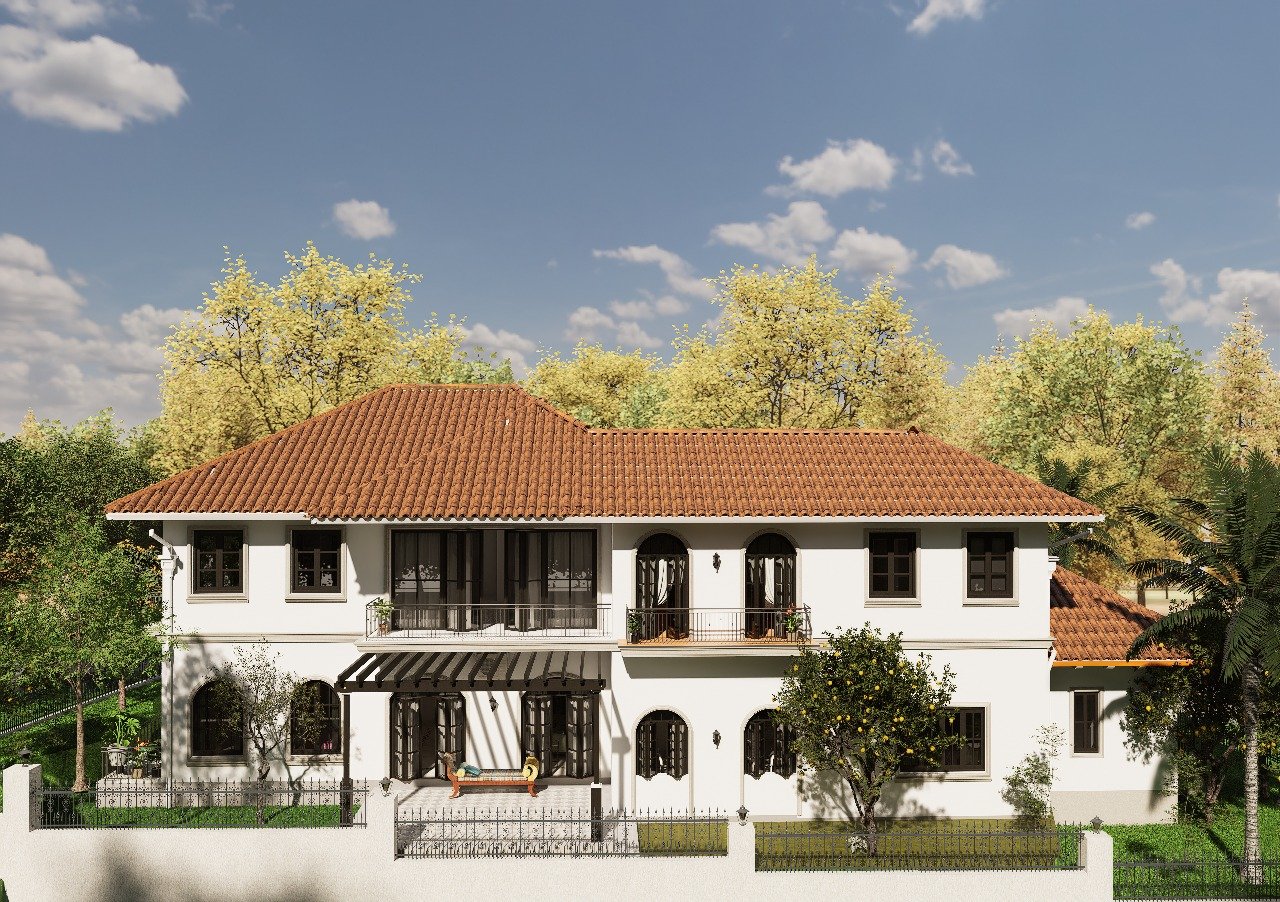 Chorao House wide front elevation