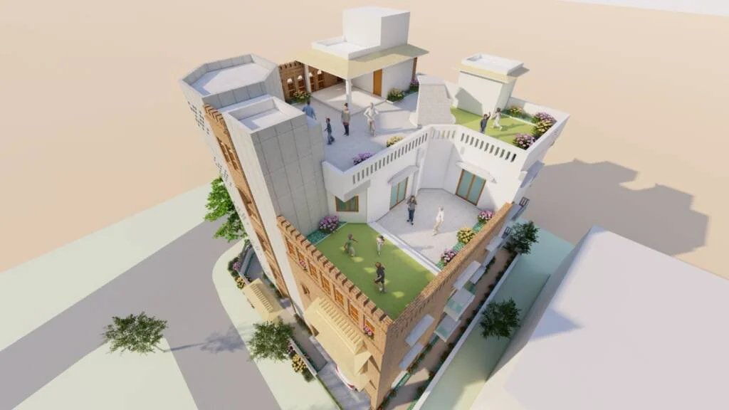 Golecha Ghar architectural detail and finish view