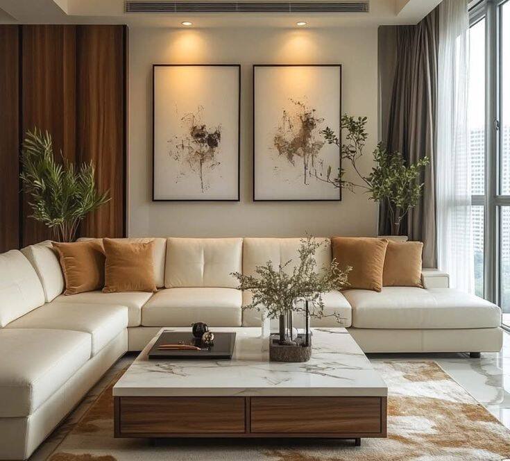 High use living space interior with durable materials, refined finishes, and timeless design for long term residential performance