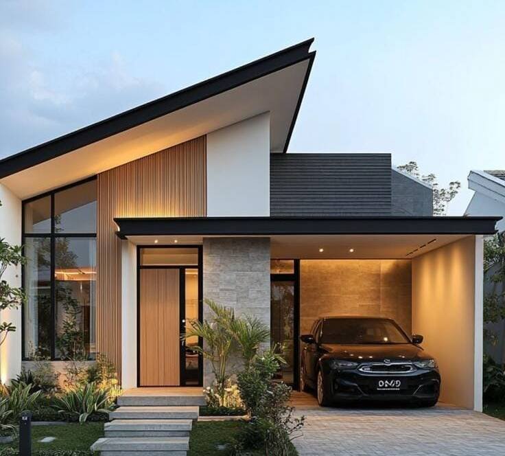 Tactile minimalism in contemporary Indian home design with modern villa architecture