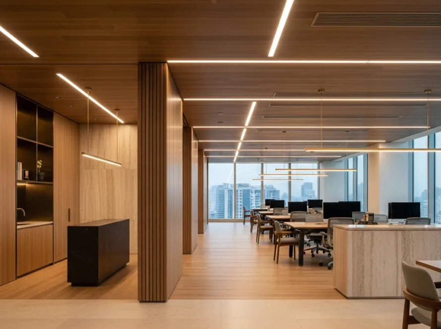 Luxury corporate office interior in Hyderabad HITEC City