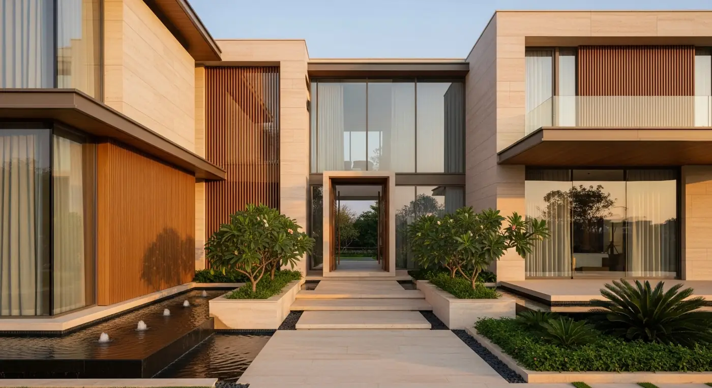House under construction in Hyderabad, structure stage